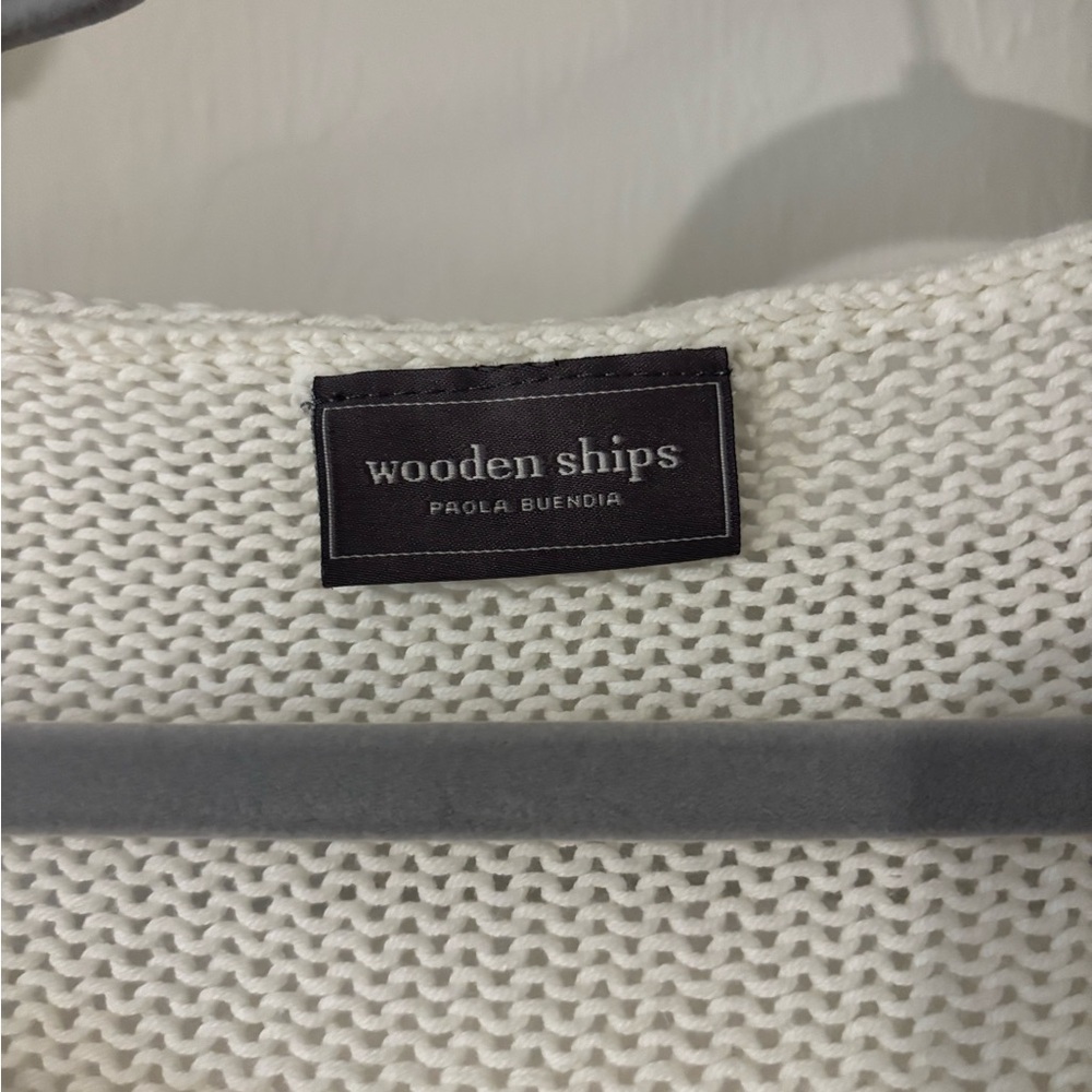 Wooden Ships Ivory Scoop Neck Sweater - Picture 3 of 4